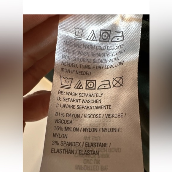 Studio Park x Shawn Killinger Green Stretch Long Sleeves Mock-Neck Dress Sz XLP - Picture 6 of 7